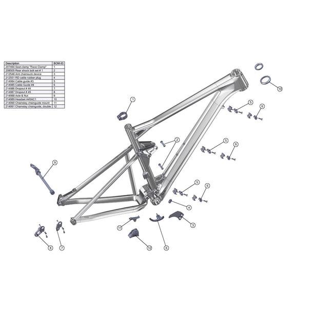SPARE - Chainstay chainguide mount, black (1 Piece)