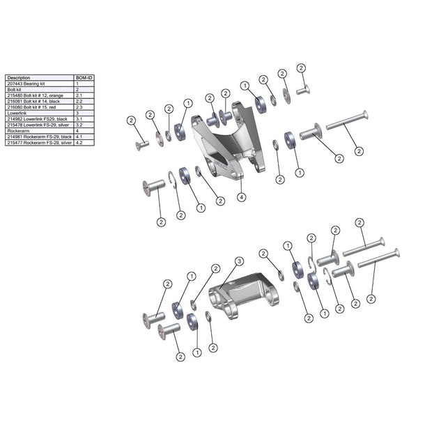 SPARE - Rockerarm FS-29, silver (1 Piece)