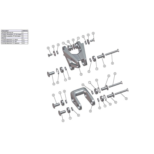 SPARE - Lowerlink, TF 29, black (1 Piece)