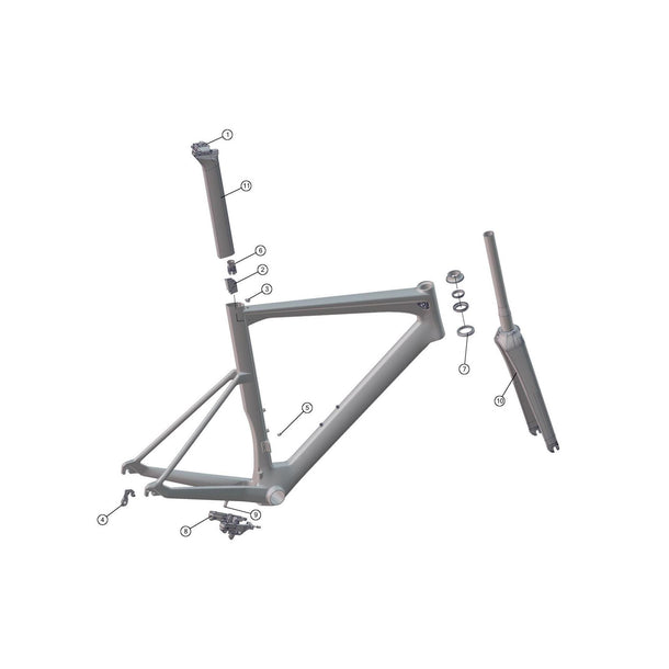 SPARE - Aero Road Post TMR02_SP290, white MY15 (1 Piece)