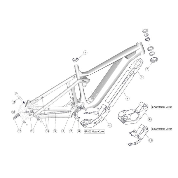 SPARE - Motor CVR KIT EP8 SF AMP AL MY21