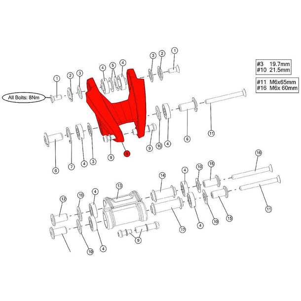 SPARE - speedfox agonist Rockerarm (1 Piece)