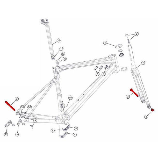 SPARE - Thru axle kit #1 (Kit)