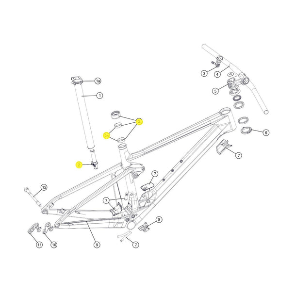 SPARE - Fourstroke 01 seatpost small parts (Kit)
